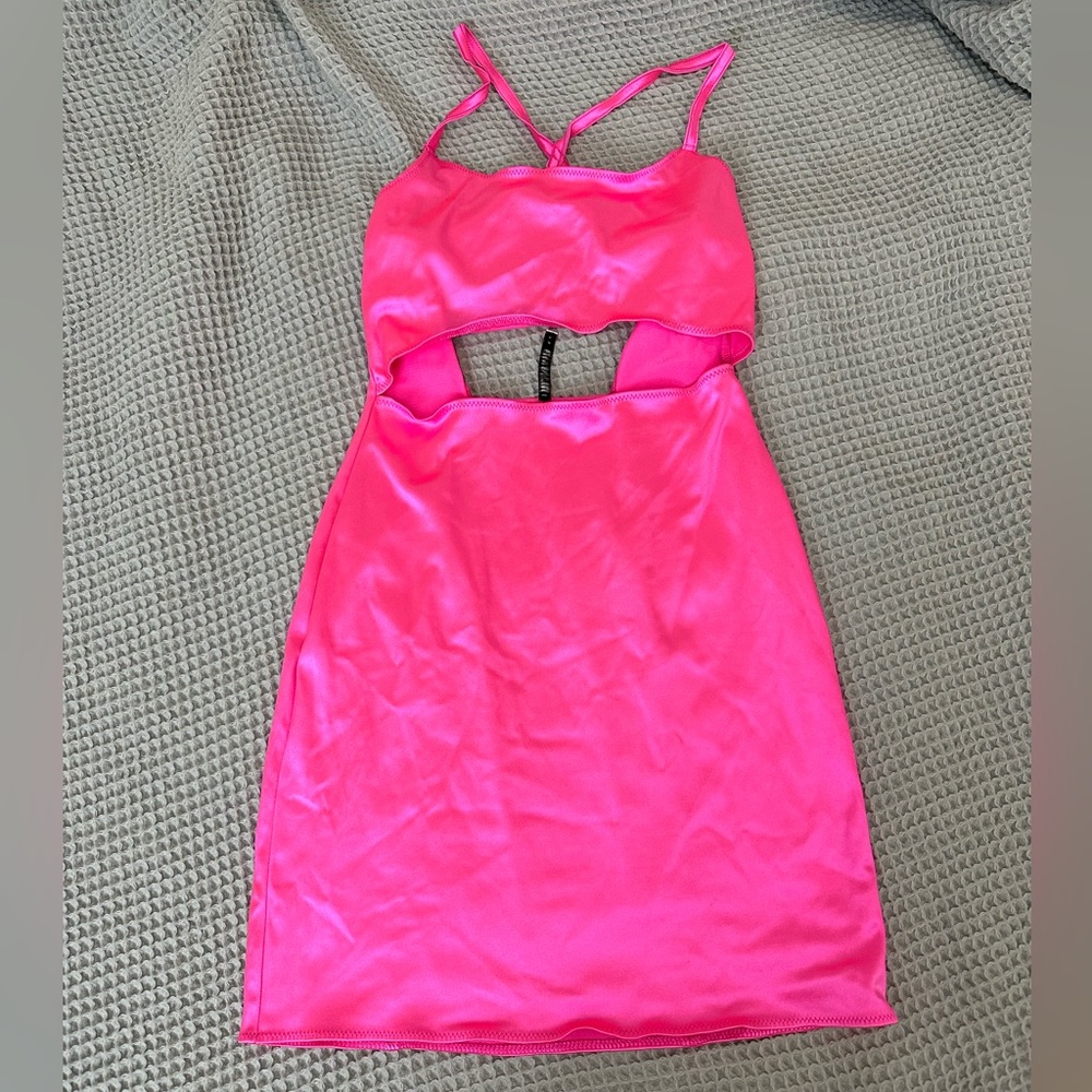 UO hot pink cut out dress
